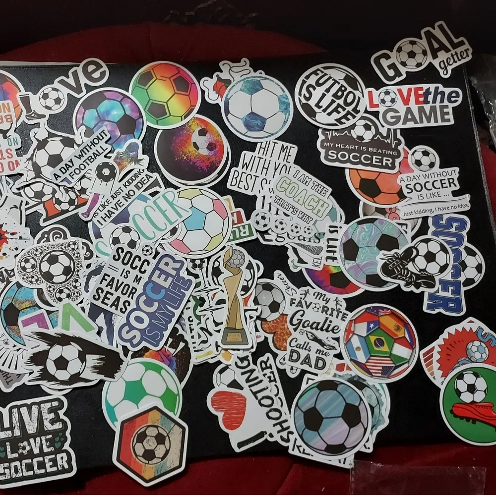 25 pcs. Soccer sport Stickers. Random. Scrapbooking, Journaling, Bottle, Laptop